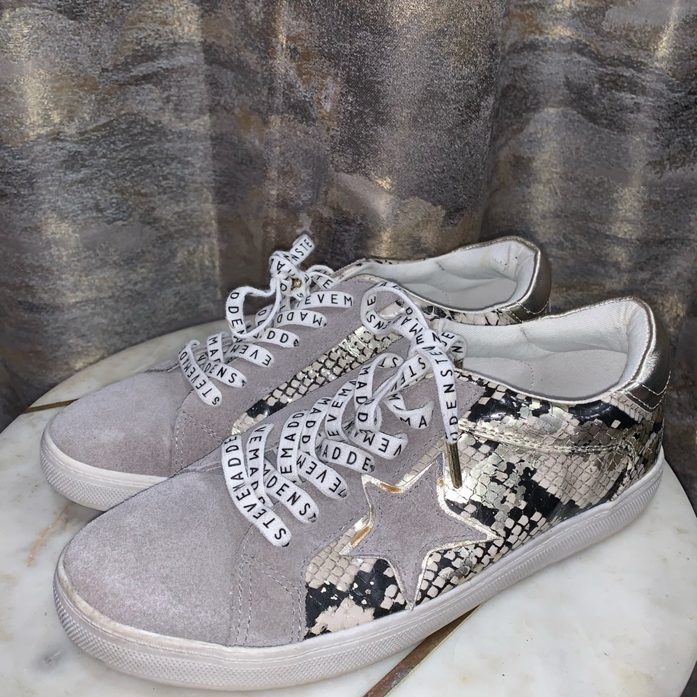 Steve Madden Star Python Snake Sneakers Amalfi Si… - image 3